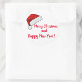Santa Hat Ronde Sticker (Tas)
