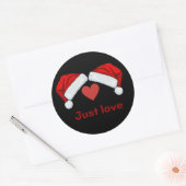 Santa hat ronde sticker (Envelop)