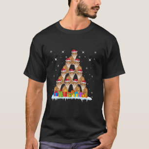 Santa Hat Savannah Cat Lovers Mannen Vrouwen Kinde T-shirt