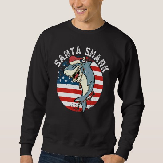 Santa Hat Shark Trui (Voorkant)