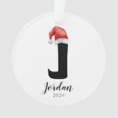 Santa Hat Simple Personnalisable Lettre J Christma (devant)