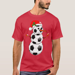Santa Hat Sneeuwman Kerstverlichting Grappige Kers T-shirt
