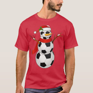 Santa Hat Sneeuwman Kerstverlichting Grappige Kers T-shirt