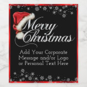 Santa Hat Sneeuwvlok Kerstmis Wijn Flesjes Etikett Wijn Etiket (Enkel label)