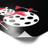 Santa Hat Snowman Familie Kerstmis Matching Pickle Foto Afdruk (Hoek)