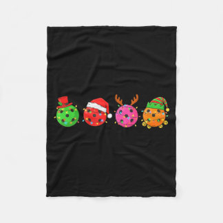 Santa Hat Snowman Xmas Funny Ckleball Lover Christ Fleece Deken