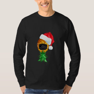 Santa Hat Swinger ondersteboven ananas Masker Long T-shirt
