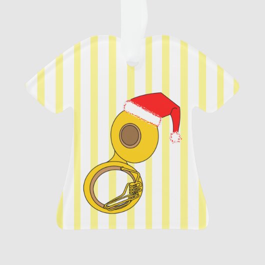 Santa Hat Tuba Ornament (voorkant)