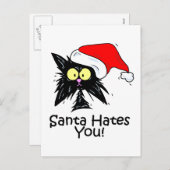 Santa Hates je Feestdagenkaart (Voorkant / Achterkant)