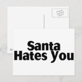 Santa Hates je Feestdagenkaart (Voorkant / Achterkant)