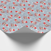 Santa Hats Custom Photo Wrapping Paper Cadeaupapier (Hoek)
