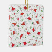 Santa Hats en snoeprietten Keramisch Ornament (Rechts)