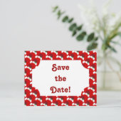 Santa Hats met Holly Save the Date Briefkaart (Staand voorkant)