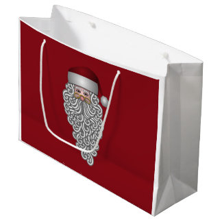 Santa Head met krulbaard Groot Cadeauzakje
