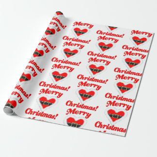 Santa Heart Cadeaupapier