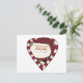Santa Heart Vakantie Tshirts en geschenken Feestdagenkaart (Staand voorkant)