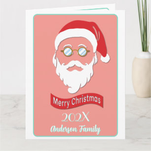Santa Hipster-stijlkaart Kaart