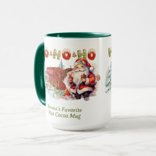 Santa Ho-Ho-Ho gepersonaliseerde koffie Mok