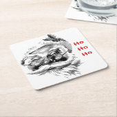 Santa Ho Ho Ho Onderzetter (Schuin)