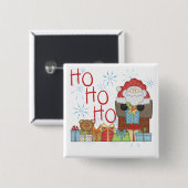 Santa Ho Ho Tshirts en Geschenken Vierkante Button 5,1 Cm (Voorkant /achterkant)