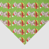 Santa hoed beer snoep rood groen wit tissuepapier (Detail)