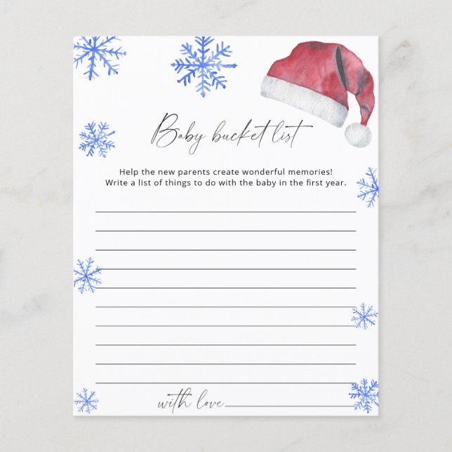 Santa hoed - bucket list spel (Voorkant)