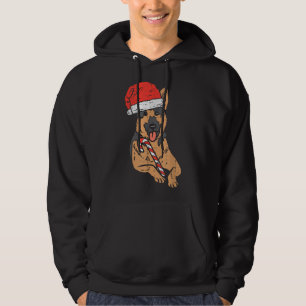 Santa Hoed Duitse Herder Hond Kerstmis Hoodie