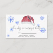 Santa hoed - hoe groot is mama's buik informatiekaartje (Voorkant)