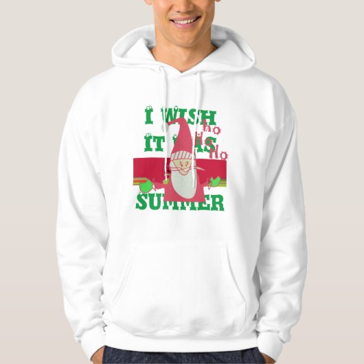 Santa HoHoHo! Summer wish Hooded Sweatshirt (Voorkant)