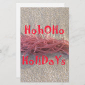 Santa HoHoHo Vrolijk Kerstfeest van doorsnee kleur Briefpapier (Voorkant / Achterkant)