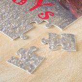 Santa HoHoHo Vrolijk Kerstfeest van doorsnee kleur Legpuzzel (Zijkant)