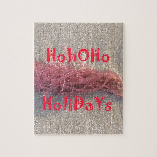 Santa HoHoHo Vrolijk Kerstfeest van doorsnee kleur Legpuzzel (Verticaal)