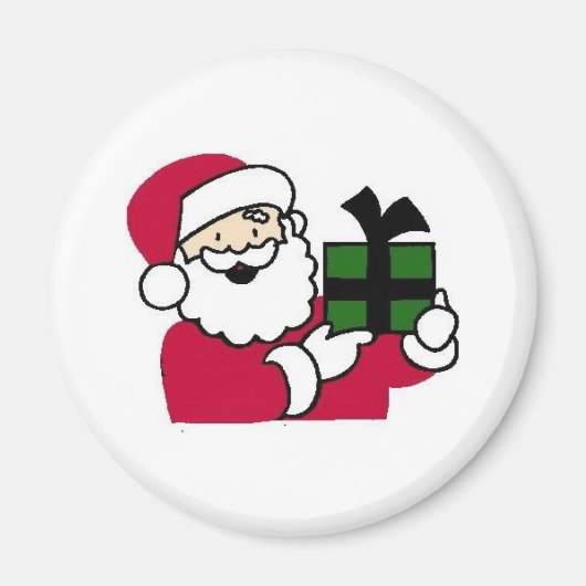 Santa Holding Gift Magneet (Voorkant)