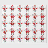 Santa Holding Hammer en geeft duim omhoog Cadeaupapier (Vlak)