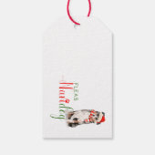 Santa Hond Australische Herder Kerstmis Cadeaulabel (Achterkant)