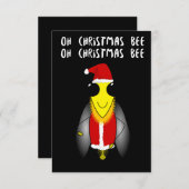 Santa Honey Bee Christmas Kaart (Voorkant / Achterkant)