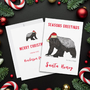 Santa Honing Grappige Kerstmis Honing das Quote Feestdagenkaart