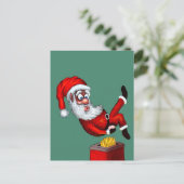 Santa Hot Butt Feestdagenkaart (Staand voorkant)