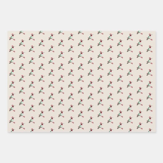 Santa Hummingbird Inpakpapier Vel (Voorkant 3)