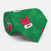 Santa ILY Handschoen Kerst Stropdas (Opgerold)