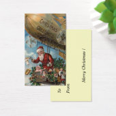 "Santa in a Blimp" Cadeau Label Visitekaartjes (Bureau)