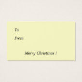 "Santa in a Blimp" Cadeau Label Visitekaartjes (Achterkant)