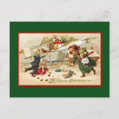 Santa in an Airplane Feestdagenkaart (Voorkant)