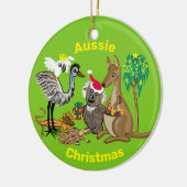 Santa in Australia Ceramic Ornament (Links)