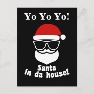 Santa in Da House Feestdagenkaart
