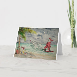 Santa in de Caraïben Feestdagen Kaart