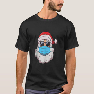 Santa in Face Mask Shirt Mannen Funny Merry Christ