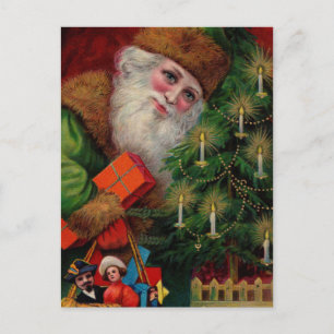 Santa in Green Briefkaart