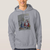 Santa in Jail grijs gevlekt sweatshirt (Voorkant)