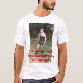 Santa in juli t-shirt